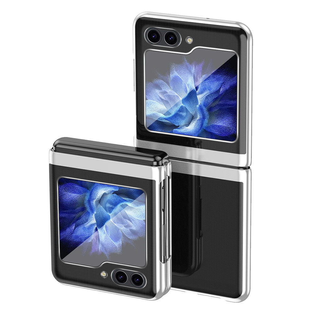 Clear Back Cover for Samsung Galaxy Z Flip5 5G Hard PC Electroplating Frame Phone Case Clear Back Cover for Samsung Galaxy Z Flip5 5G Hard PC Electroplating Frame Phone Case